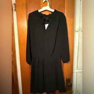 J. Crew Black Long Sleeve Dress